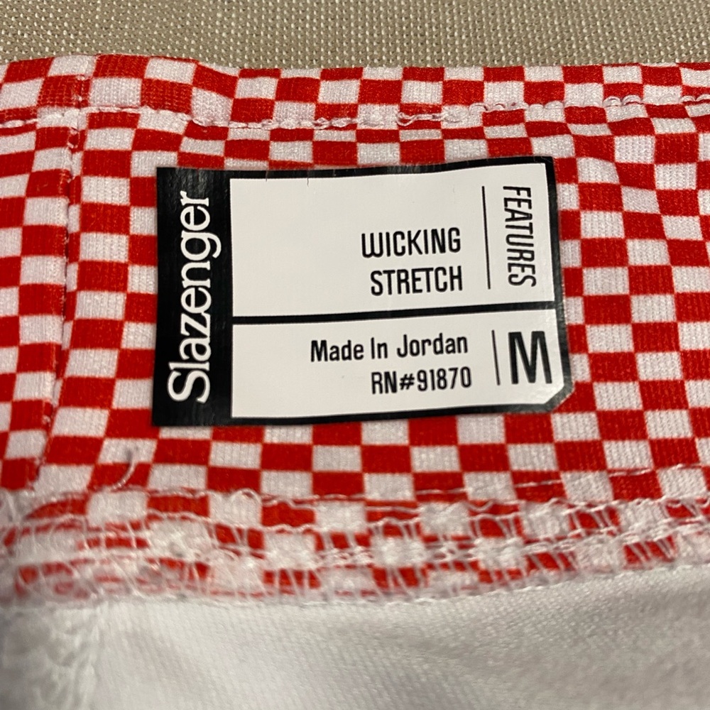 Slazenger Red and White Checkered golf skirt with shorts skort Apparel - Picture 2 of 9